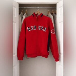 Boston Red Sox Majestic Full Zip Jacket XL | MLB Dugout Style Red Jacket